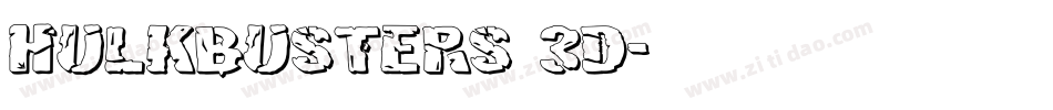 hulkbusters 3D字体转换